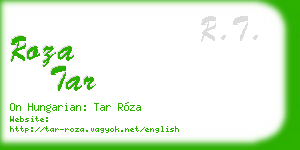 roza tar business card