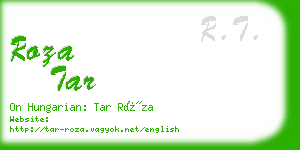 roza tar business card